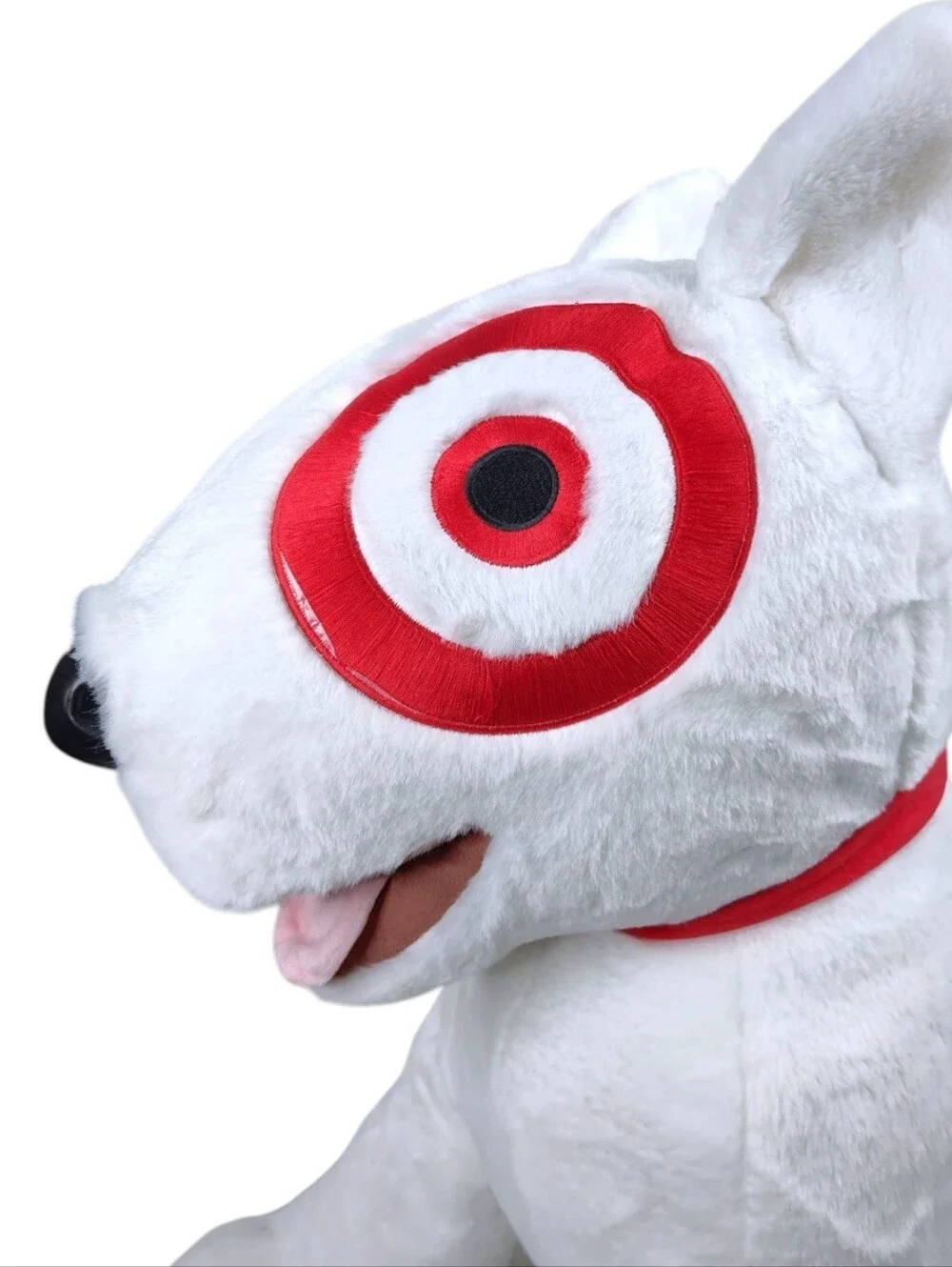 Target Bullseye Dog Jumbo 24” Plush Limited Edition White Red Mascot